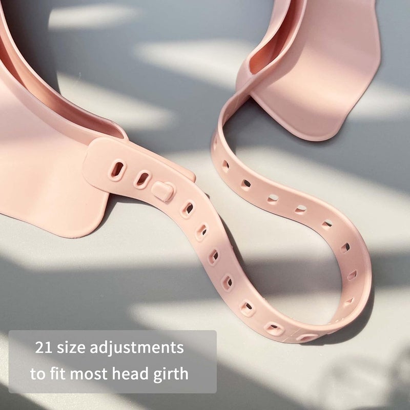 KOMIDK Baby Kids Shower Cap Shampoo Bath Bathing Hat Silicone Adjustable Washing Hair Shower Bathing Protection Shower Cap for Toddler, Baby, Kid, Children (Pink) - Image 5